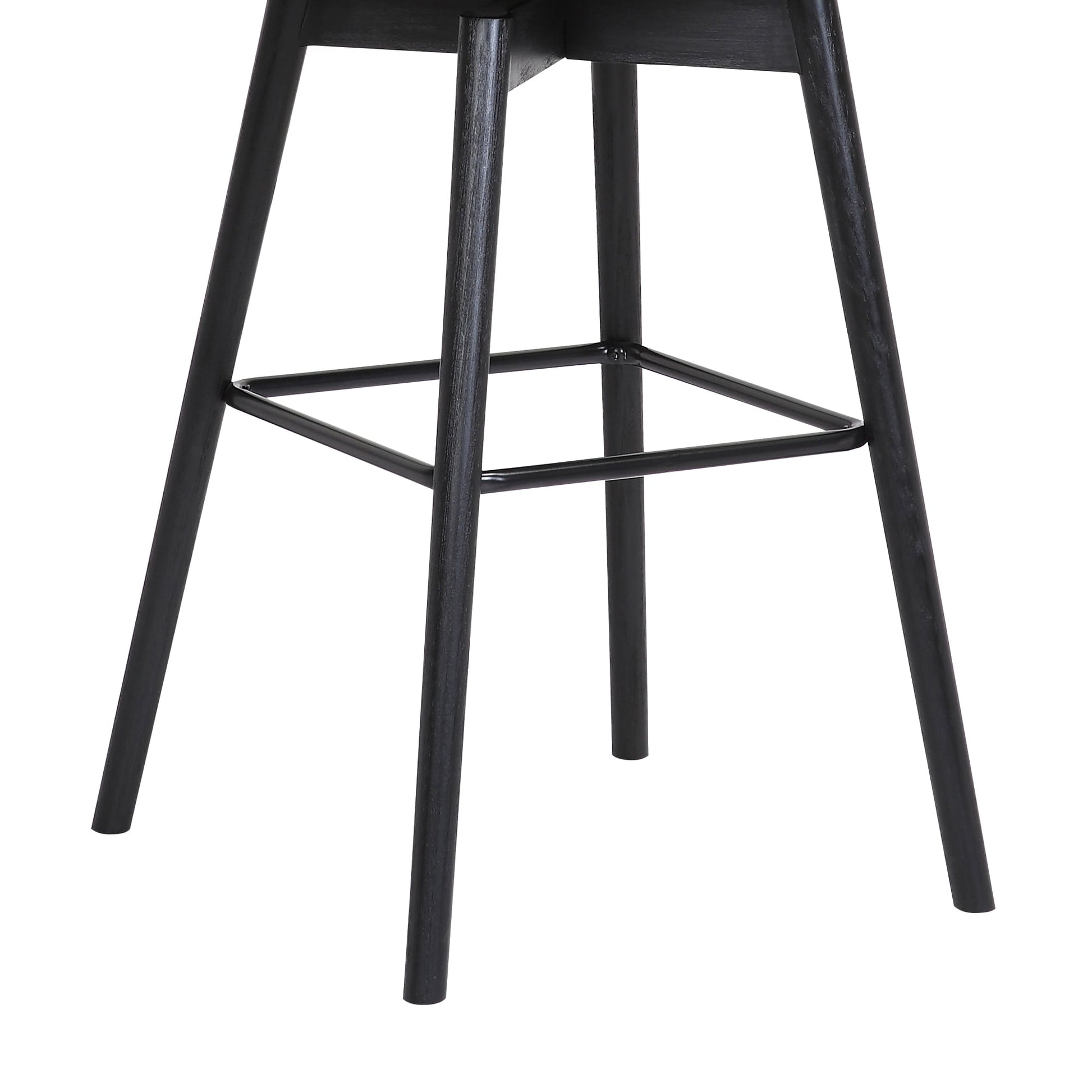 Sicily 26" Swivel Black Wood Counter Stool