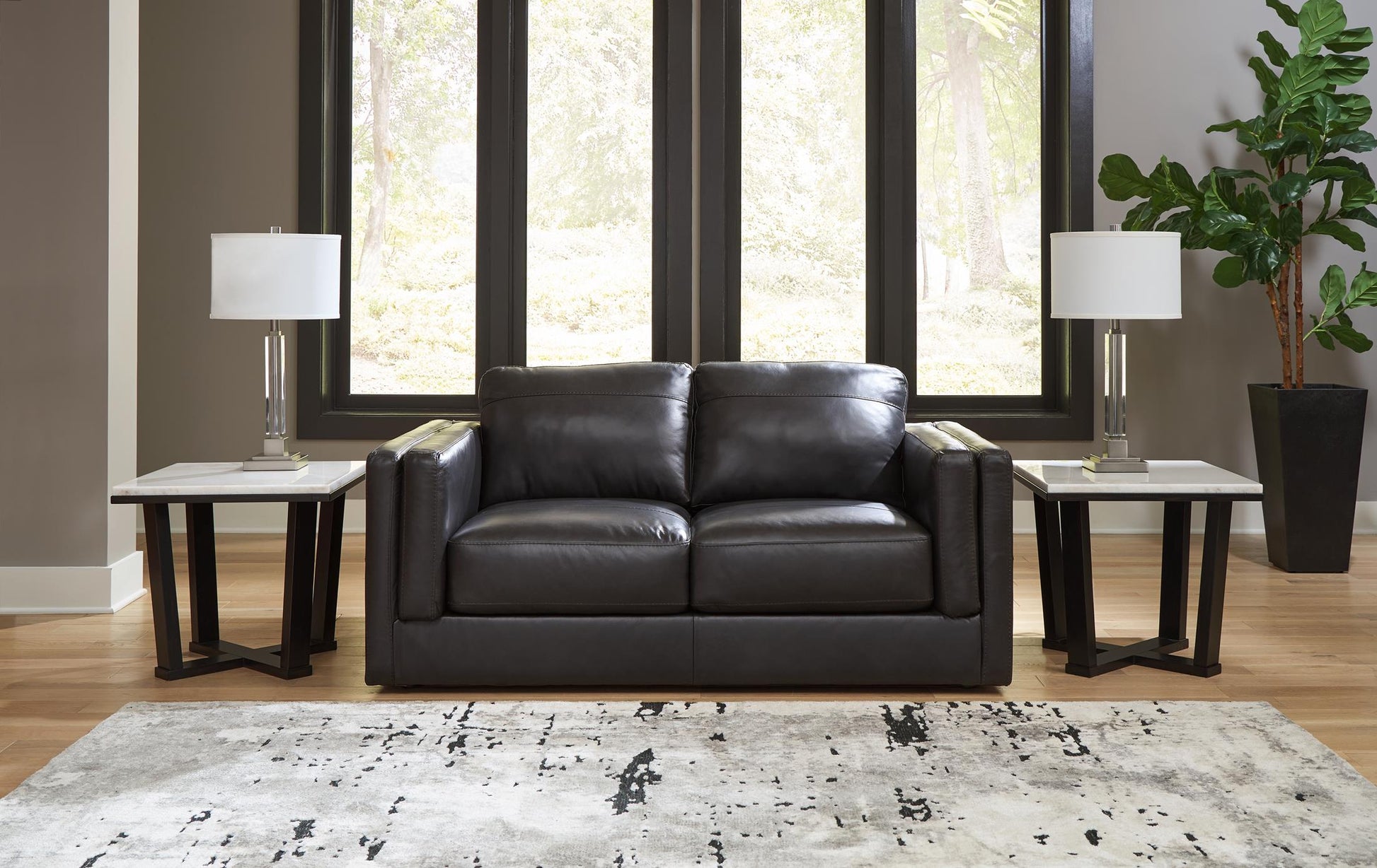 Amiata Leather Loveseat