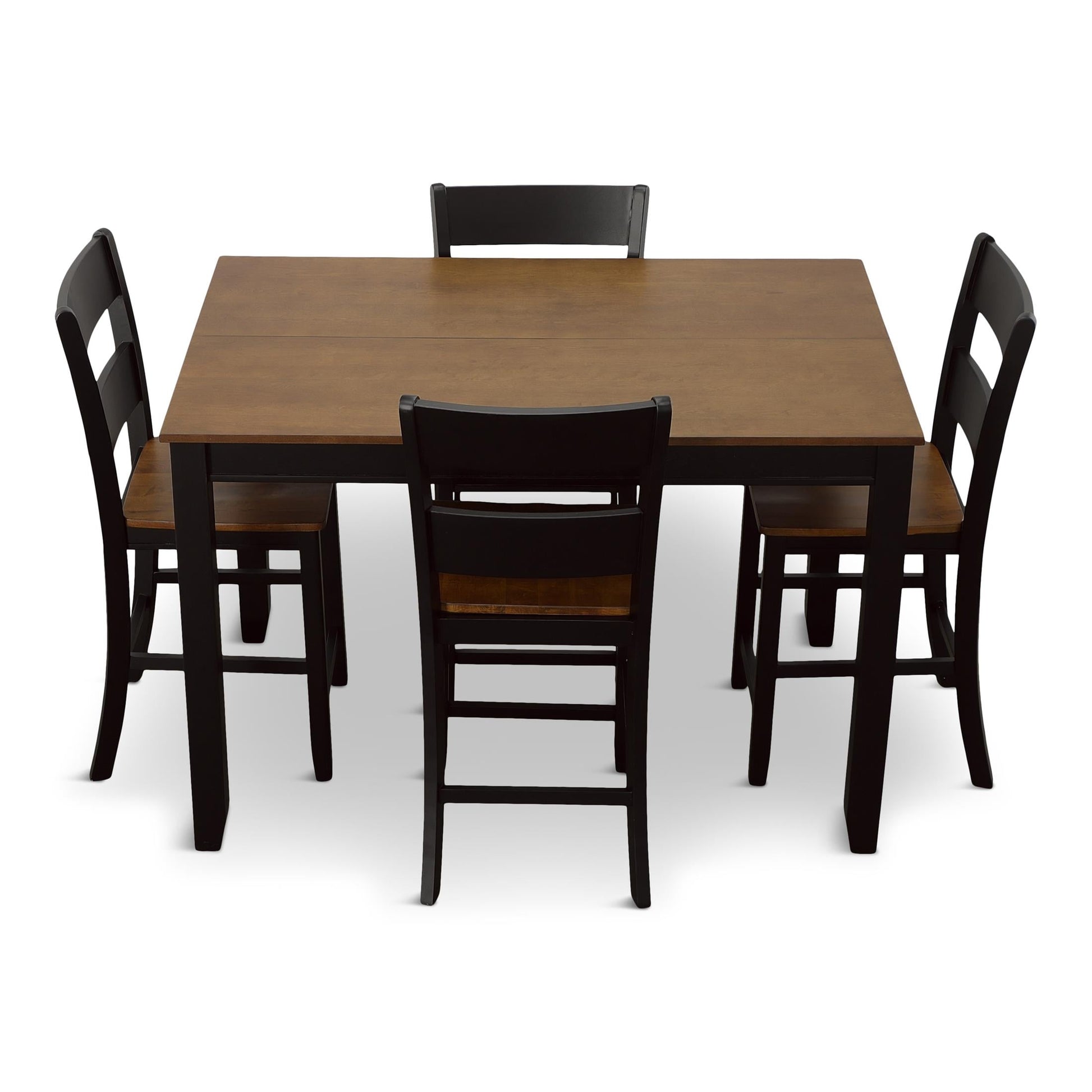 Rowan 5-Piece Counter Height Dining Set Black Brown