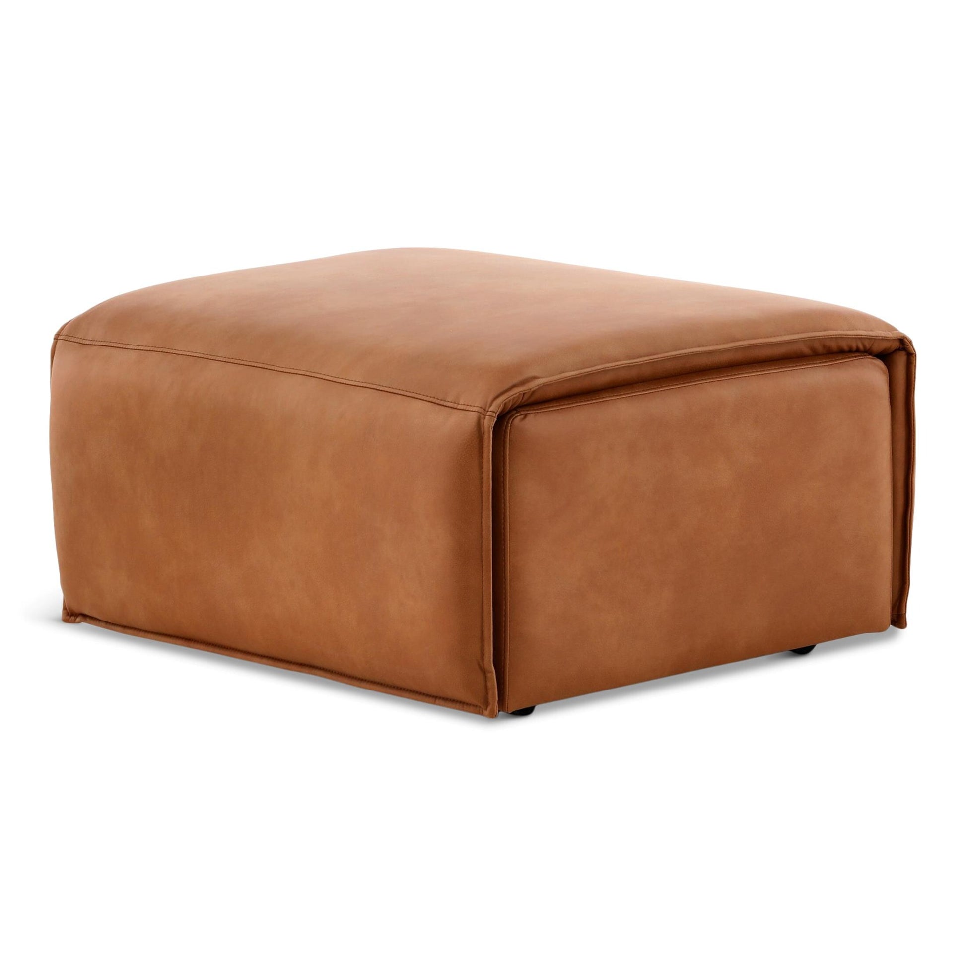 Modular Two Caster Ottoman