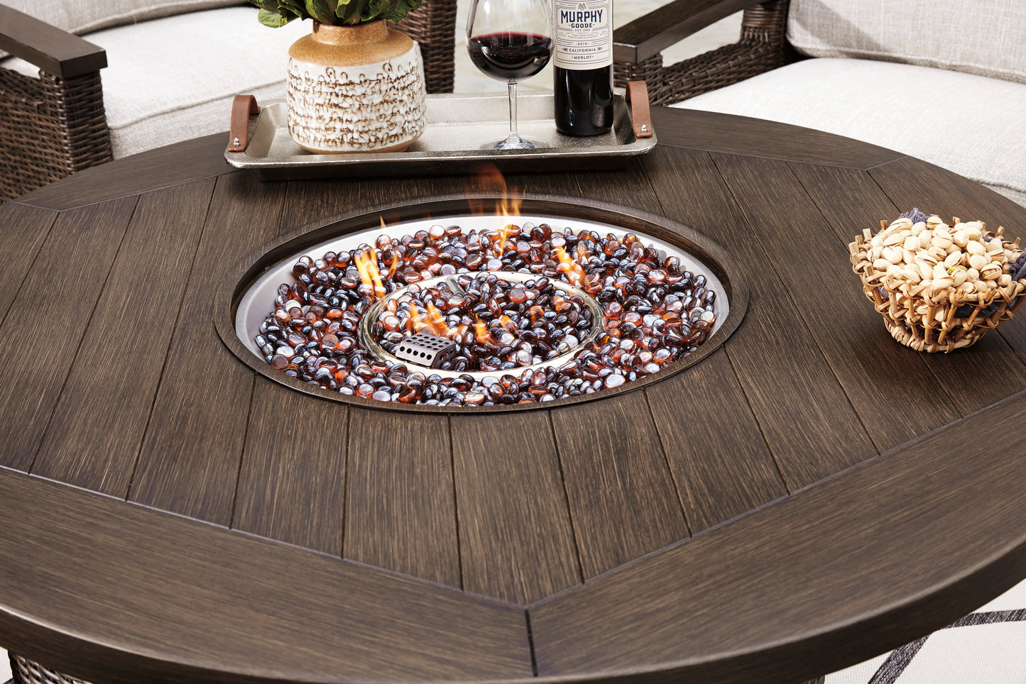 Paradise Trail Round Firepit Table