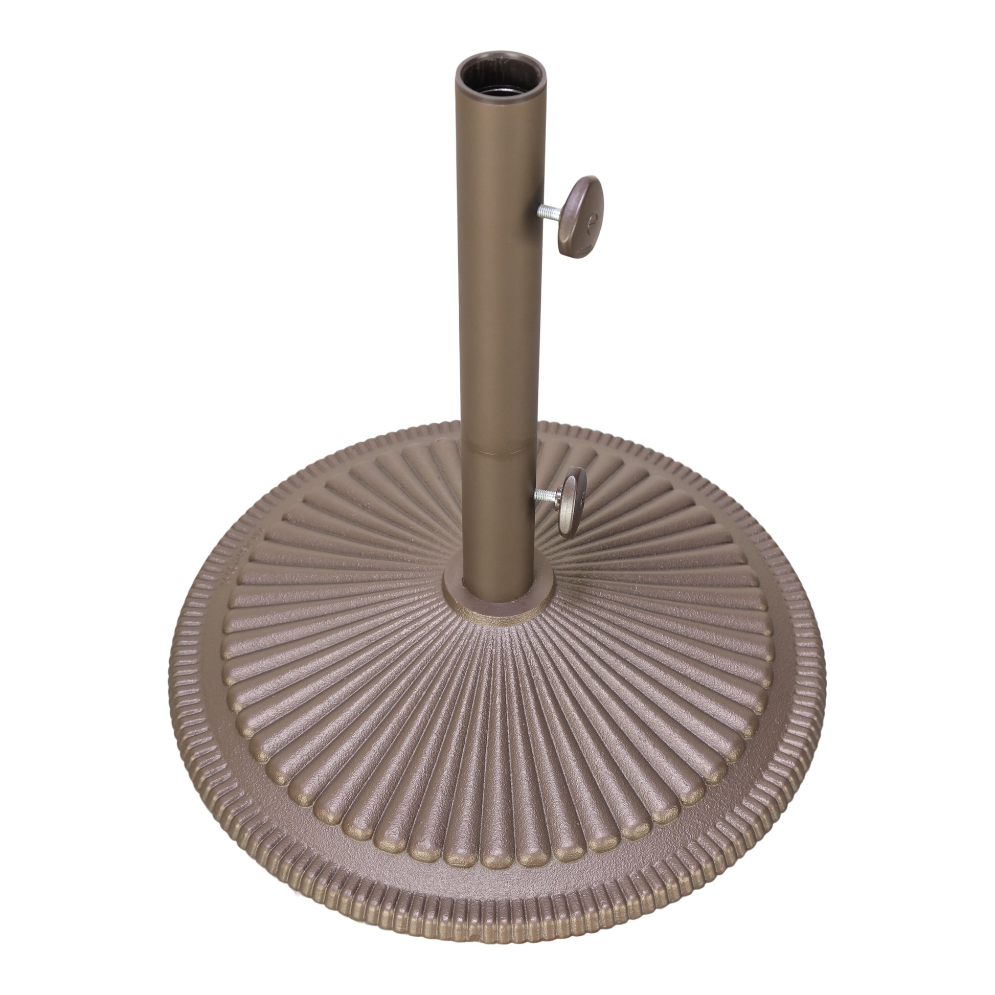 bronze patio umbrella base 50lb Bronze Outdoor Umbrella Base – Levin Furniture