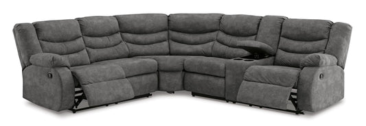 Partymate 2-Piece Reclining Sectional with Console