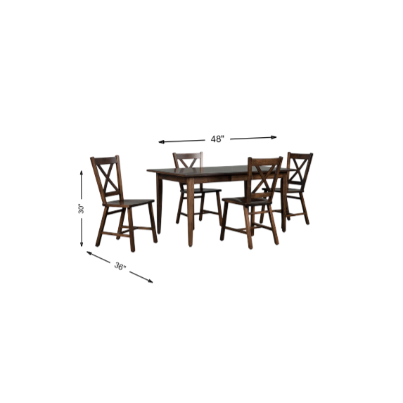 Eagle Mountain 5-Piece X-Back Dining Set