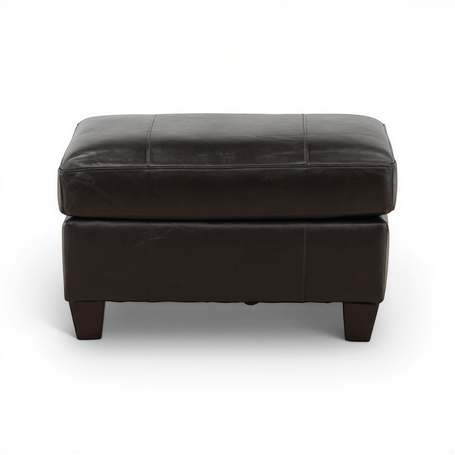 Marcellus Leather Ottoman Bark