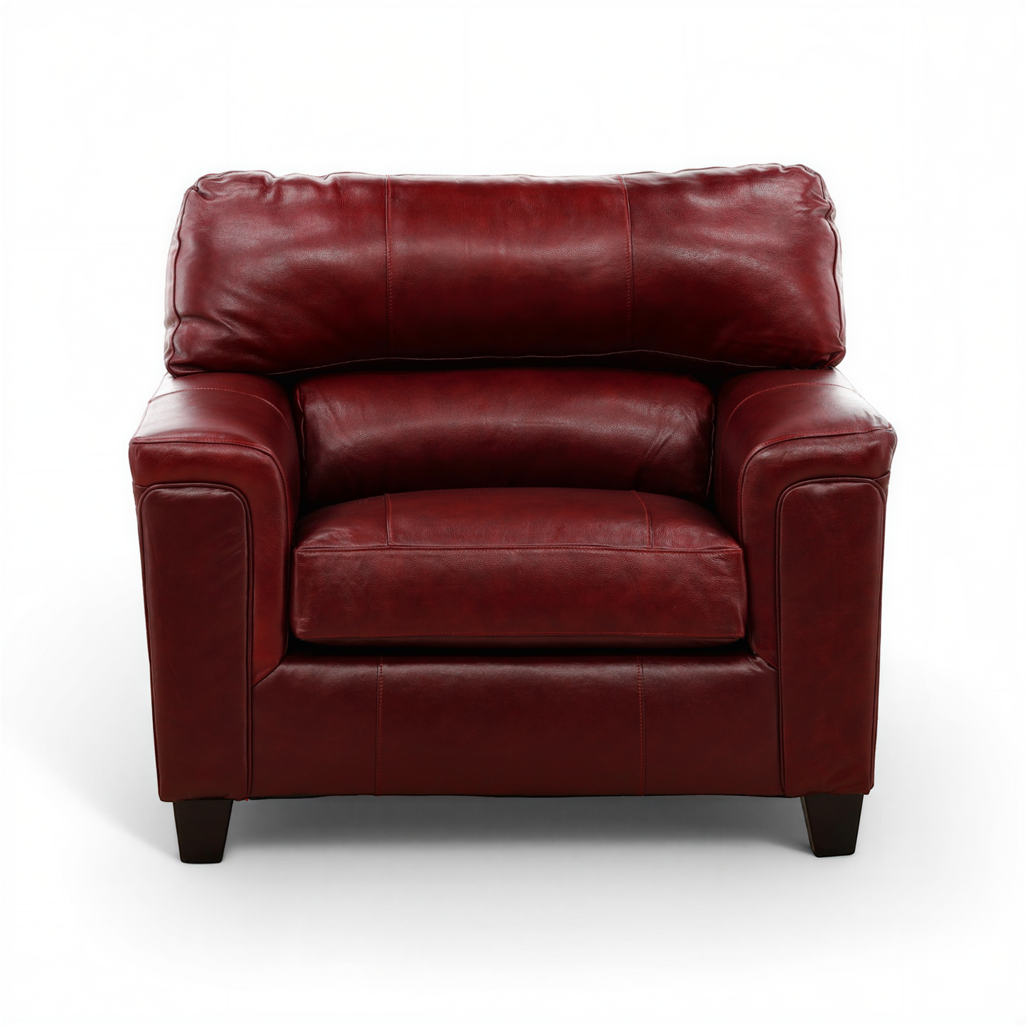 Marcellus Leather Chair Crimson