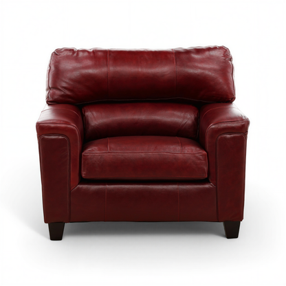 Marcellus Leather Chair Crimson