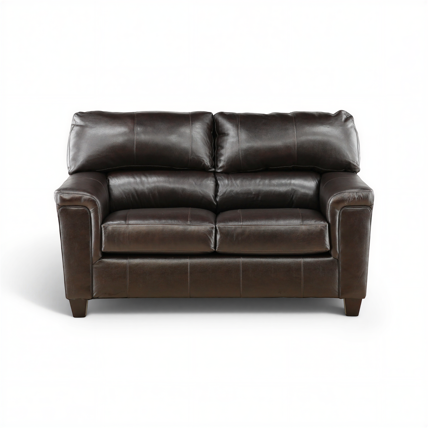 Marcellus Leather loveseat Bark