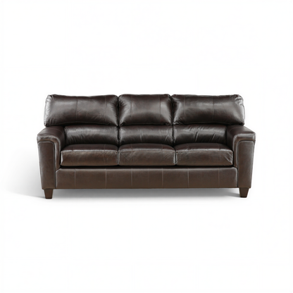 Marcellus Leather Sofa Bark