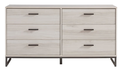 Ashley Socalle 6 Drawer Dresser Light Natural