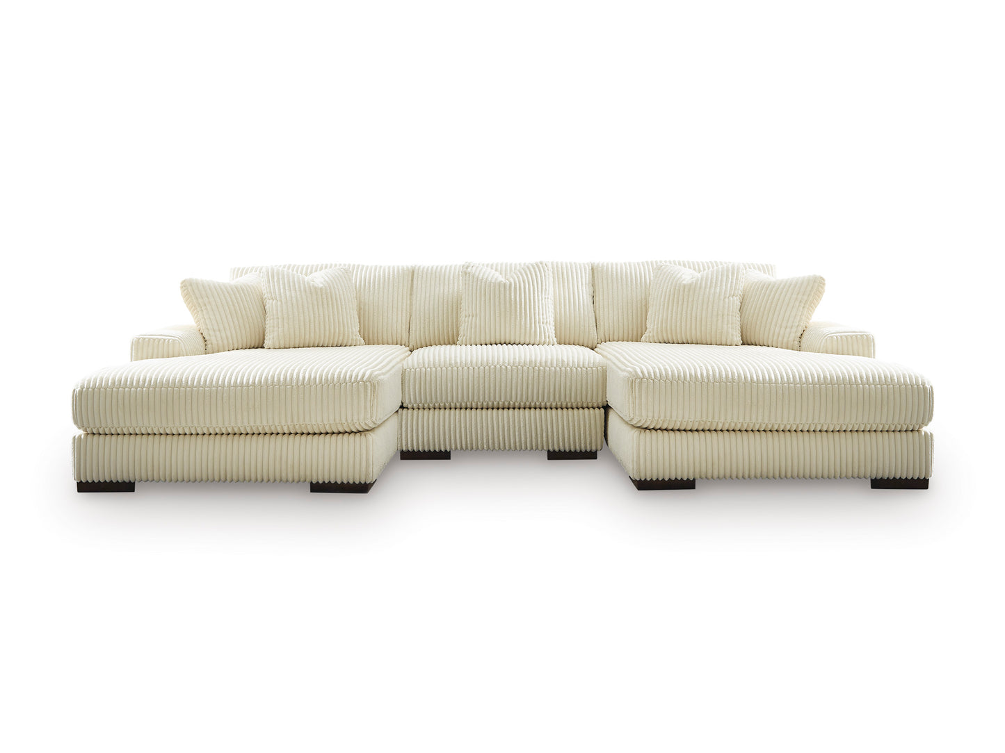 Lindyn 3-Piece Sectional with Double Chaise Ivory