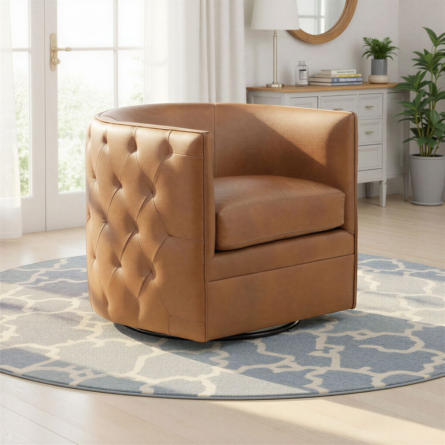 Palazzo Leather Swivel Chair