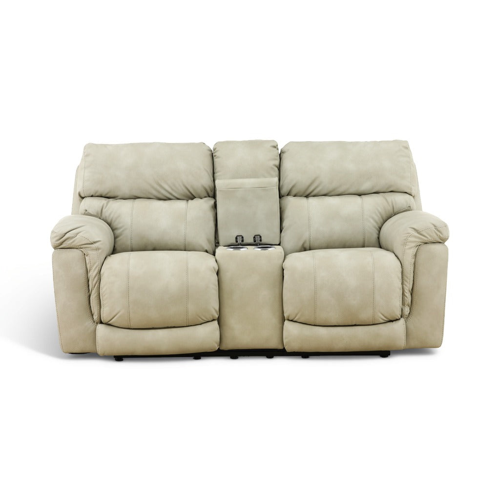 Gale Triple Power Reclining Console Loveseat Taupe