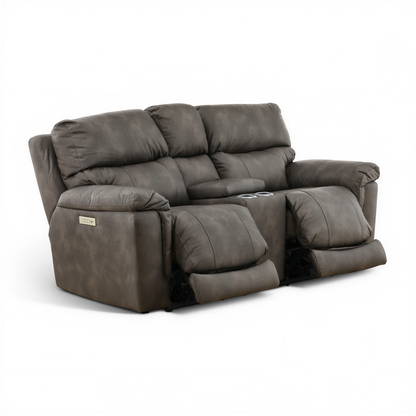 Gale Triple Power Reclining Console Loveseat
