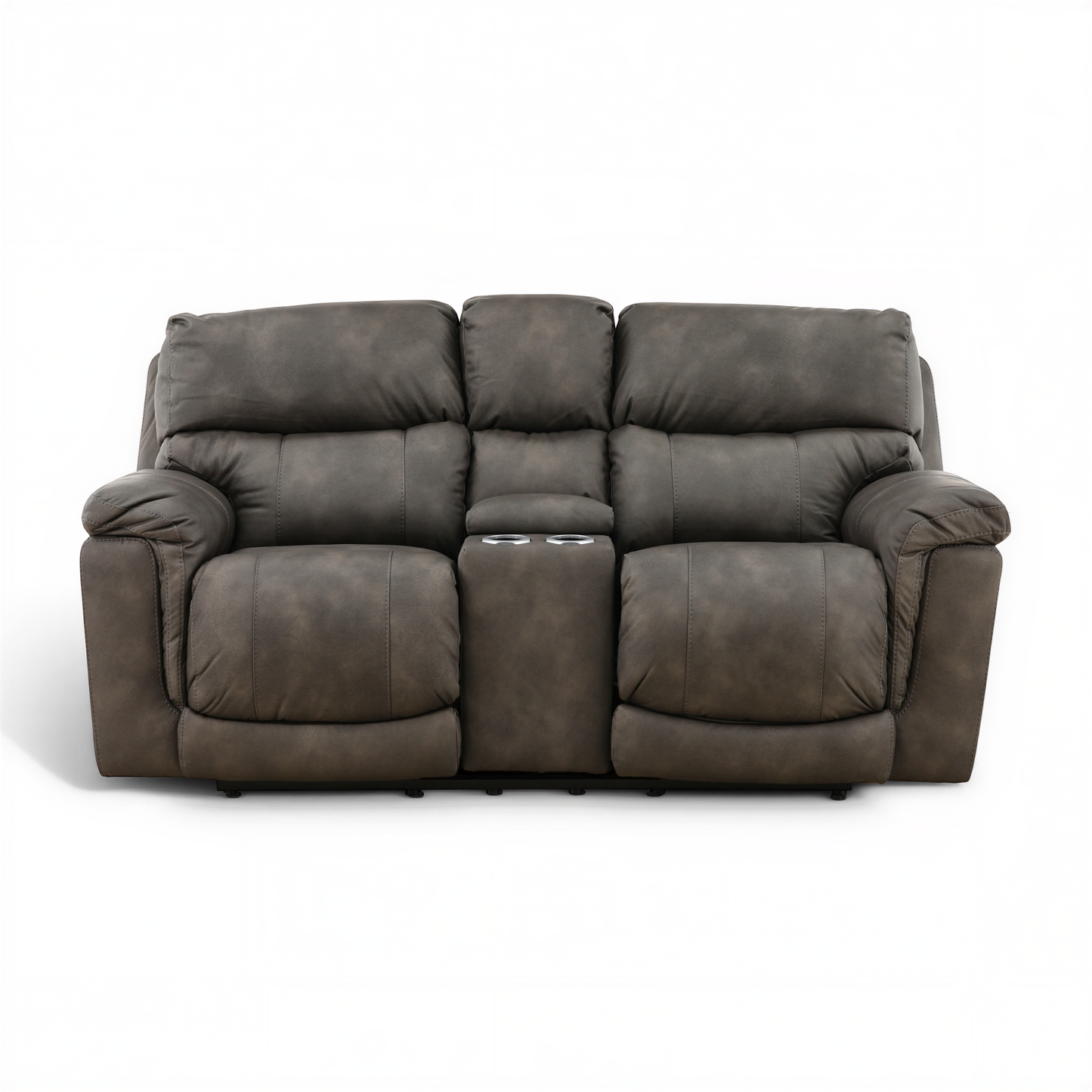 Gale Triple Power Reclining Console Loveseat Pewter
