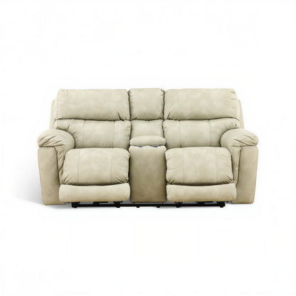 Gale Triple Power Reclining Console Loveseat Taupe