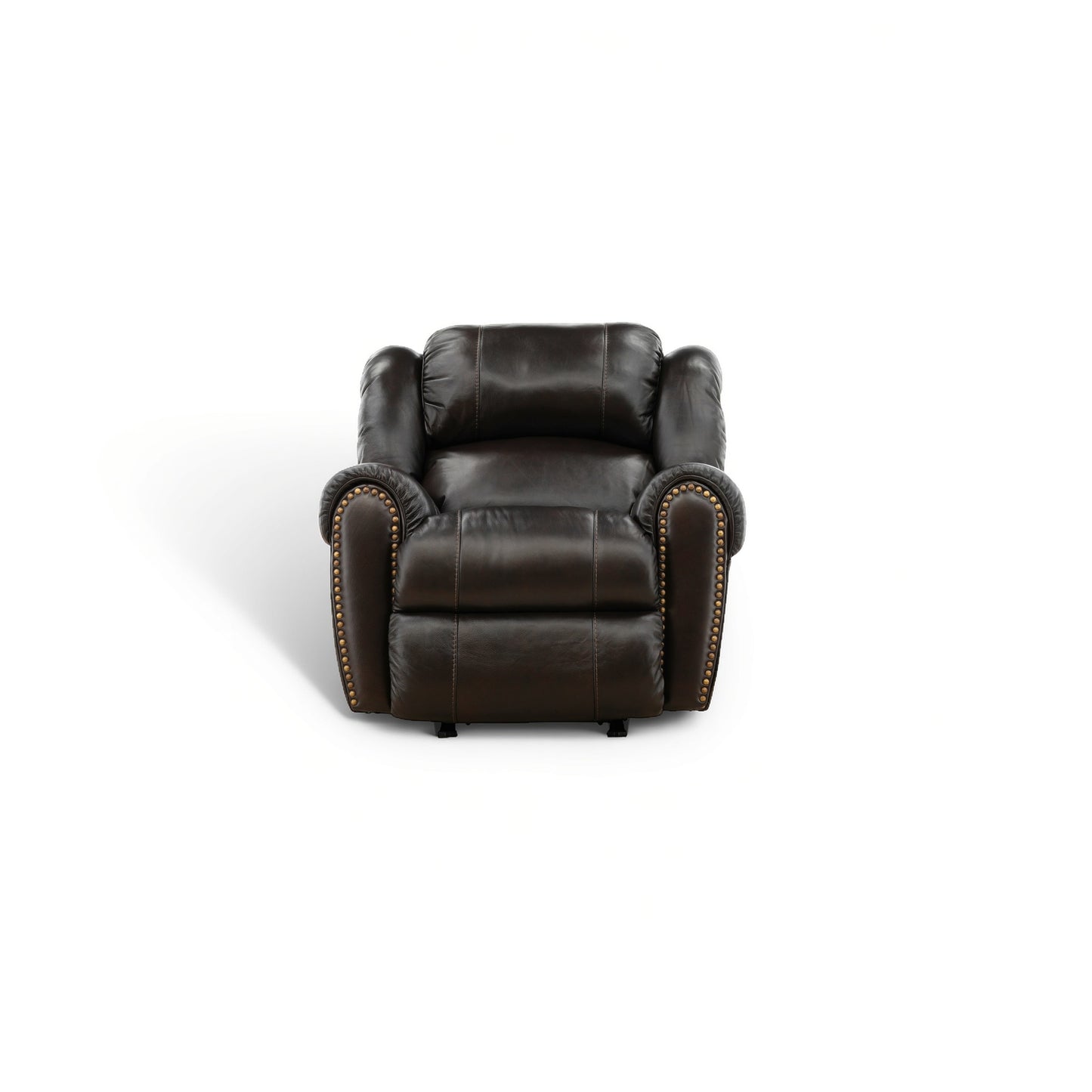 Falynn Leather Rocker Recliner Dark Brown