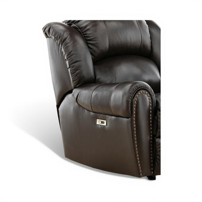 Falynn Leather Power Rocker Recliner