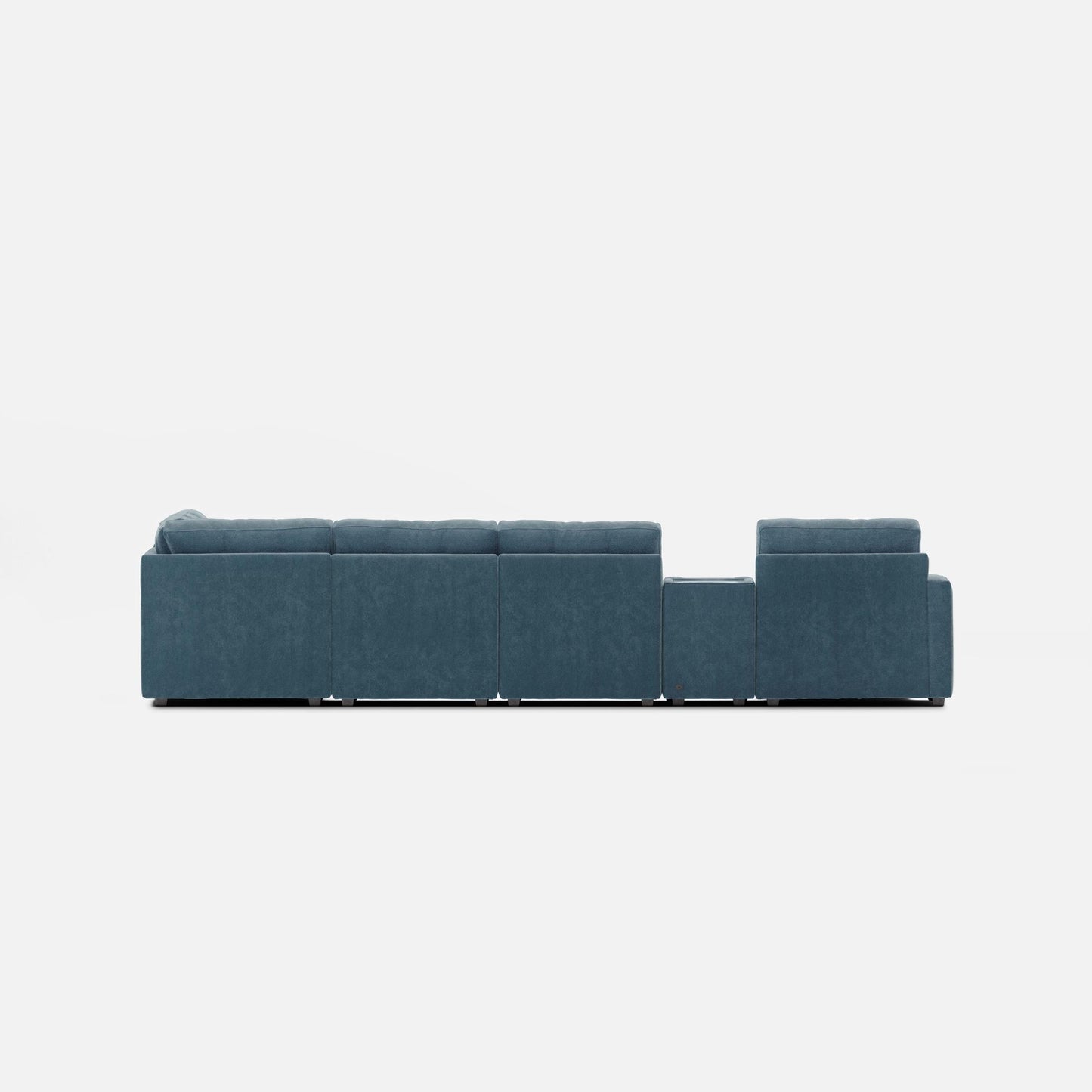 Modular One Left Facing 8-Piece Sectional with E-Console - Teal