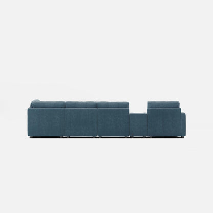 Modular One 8-Piece Sectional Chaise with E-Console