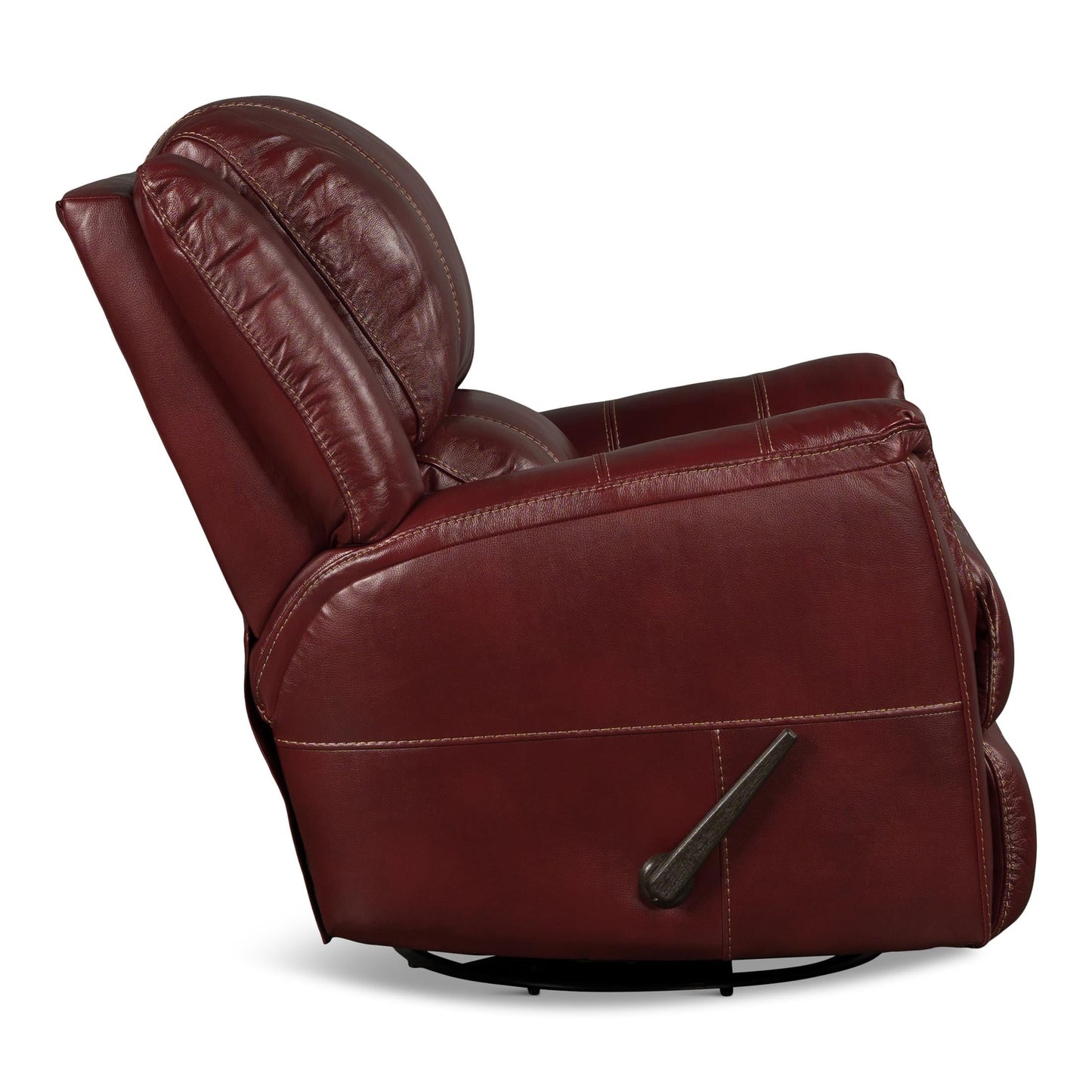 Delia Swivel Glider Leather Recliner