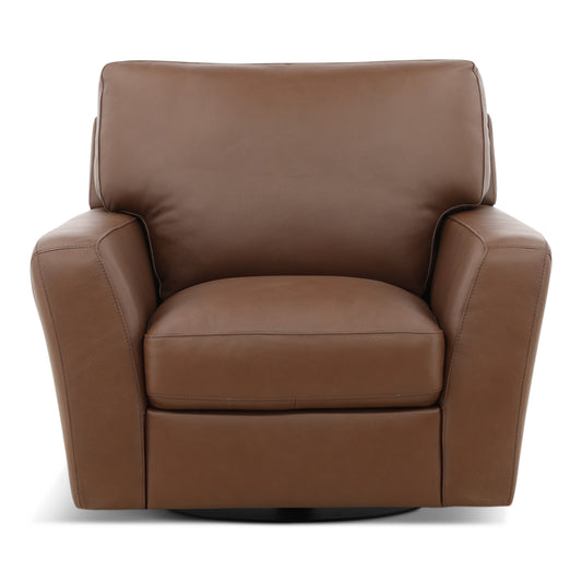 Peter Leather Swivel Chair