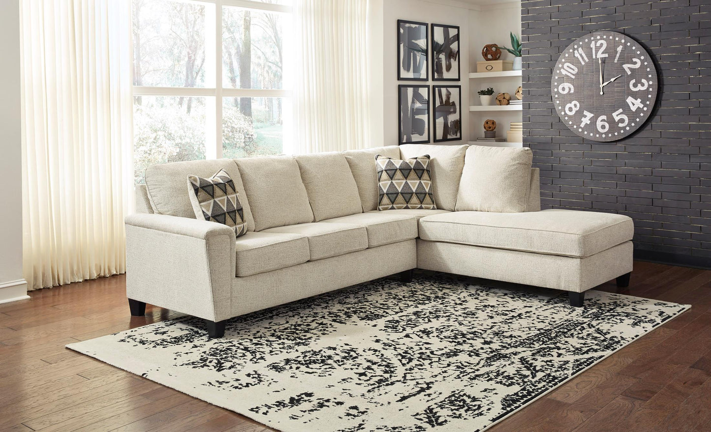 Abinger 2-Piece Natural Sectional with Chaise