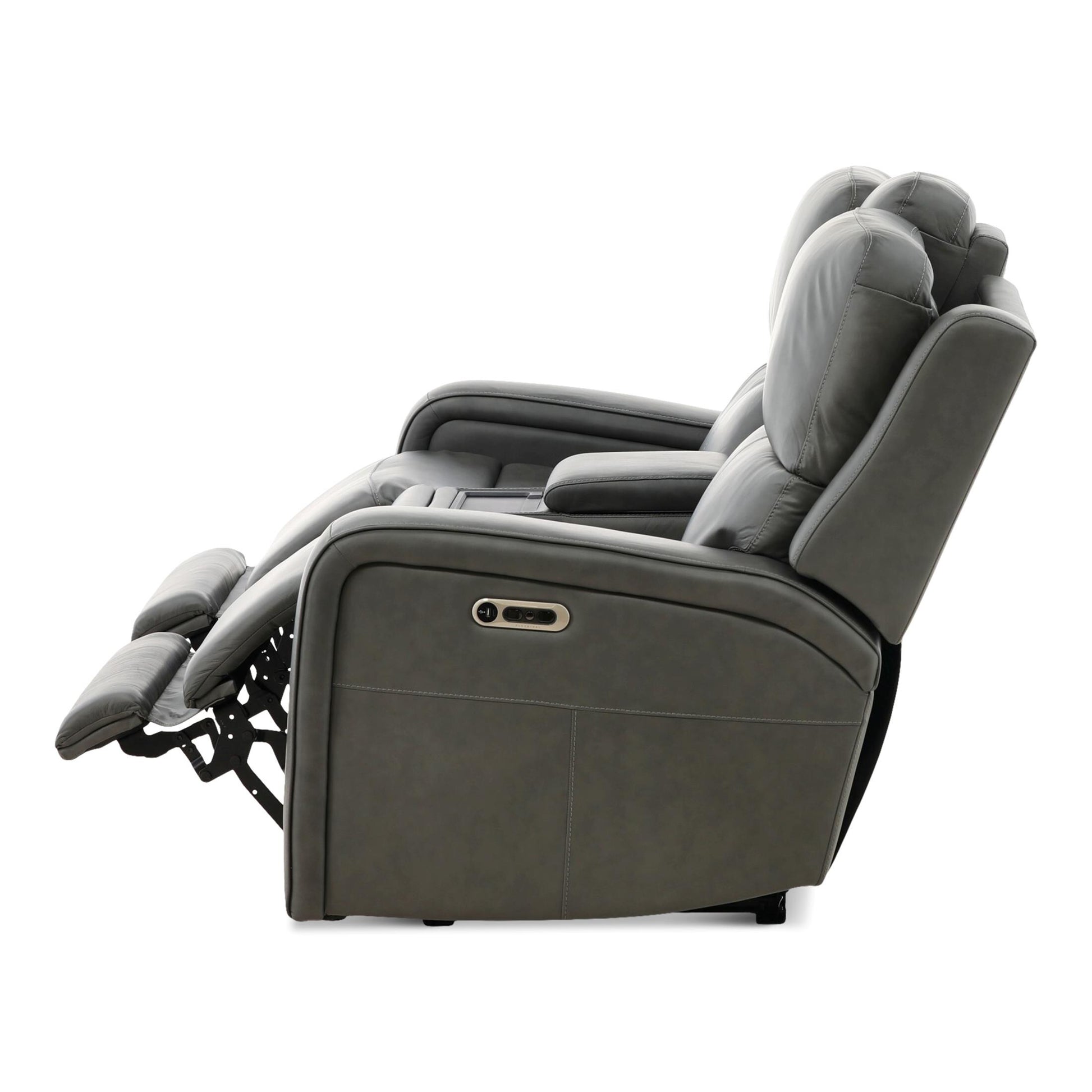 Winslow Leather Power Reclining Console Loveseat