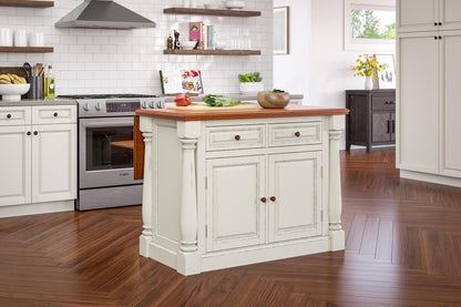 Monarch Kitchen Wood Top Island