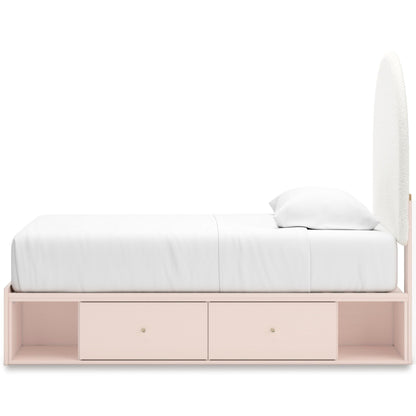 Wistenpine Upholstered Panel Bed with Double Storage