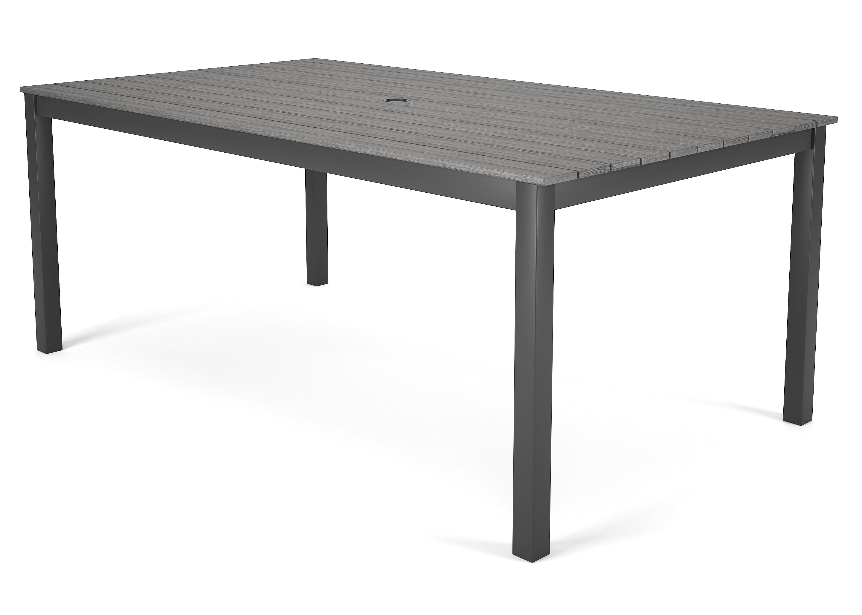 Gray outdoor table on a white background