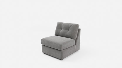 Modular One Armless Chair - Granite