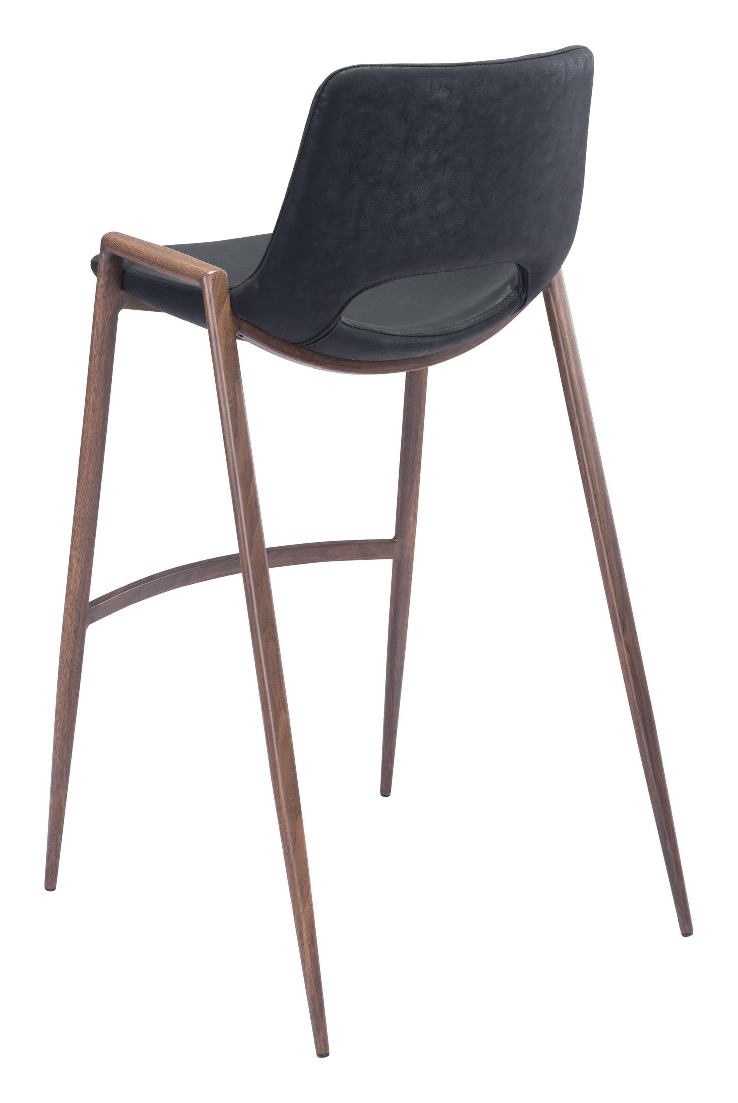 Desi Barstool (Set of 2) Black & Walnut