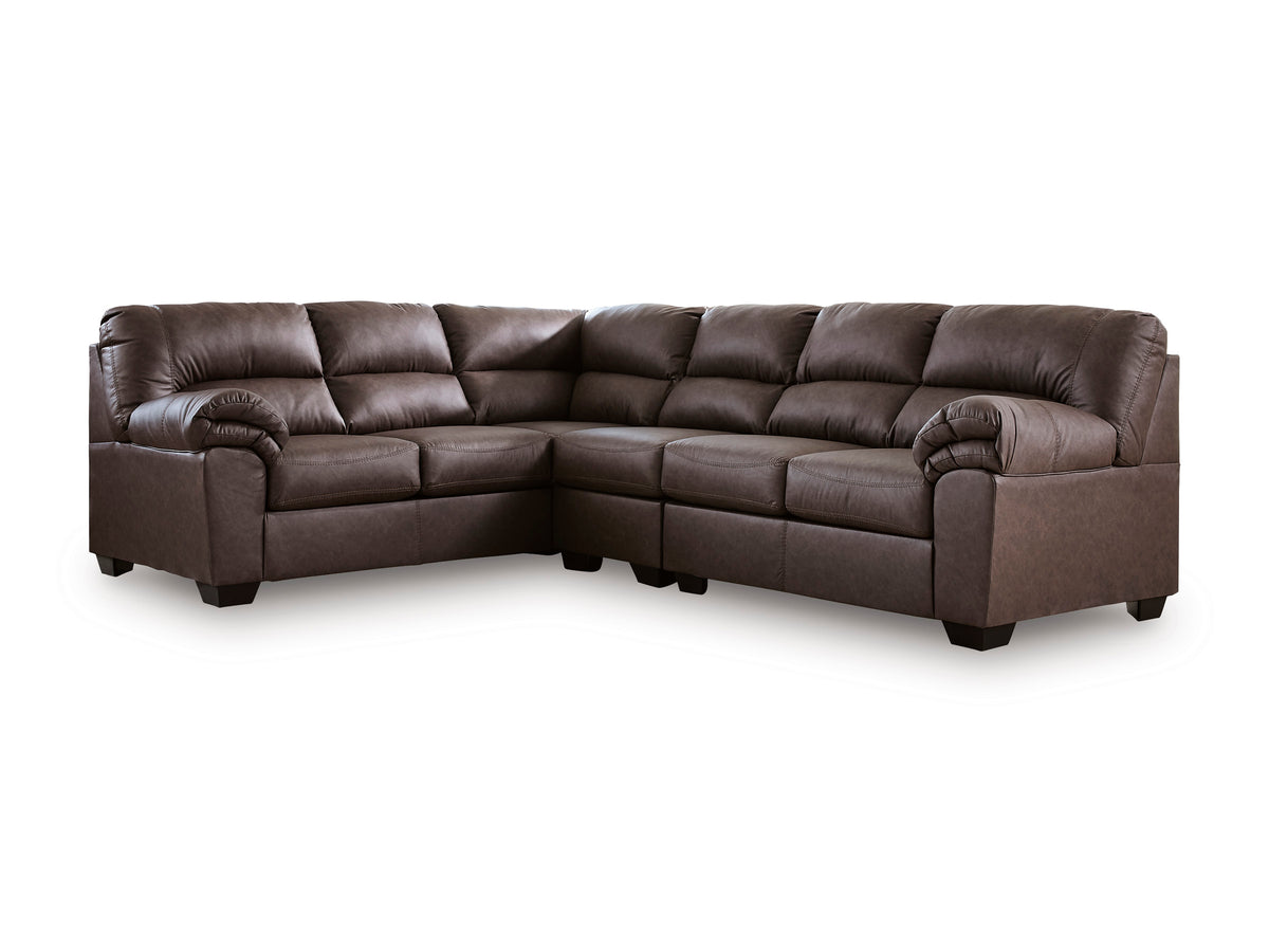Whitlock 3-Piece Left-Facing Sectional Umber