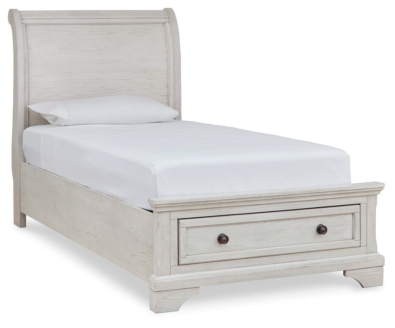 Robbinsdale Twin Sleigh Bed with 2 Storage Drawers