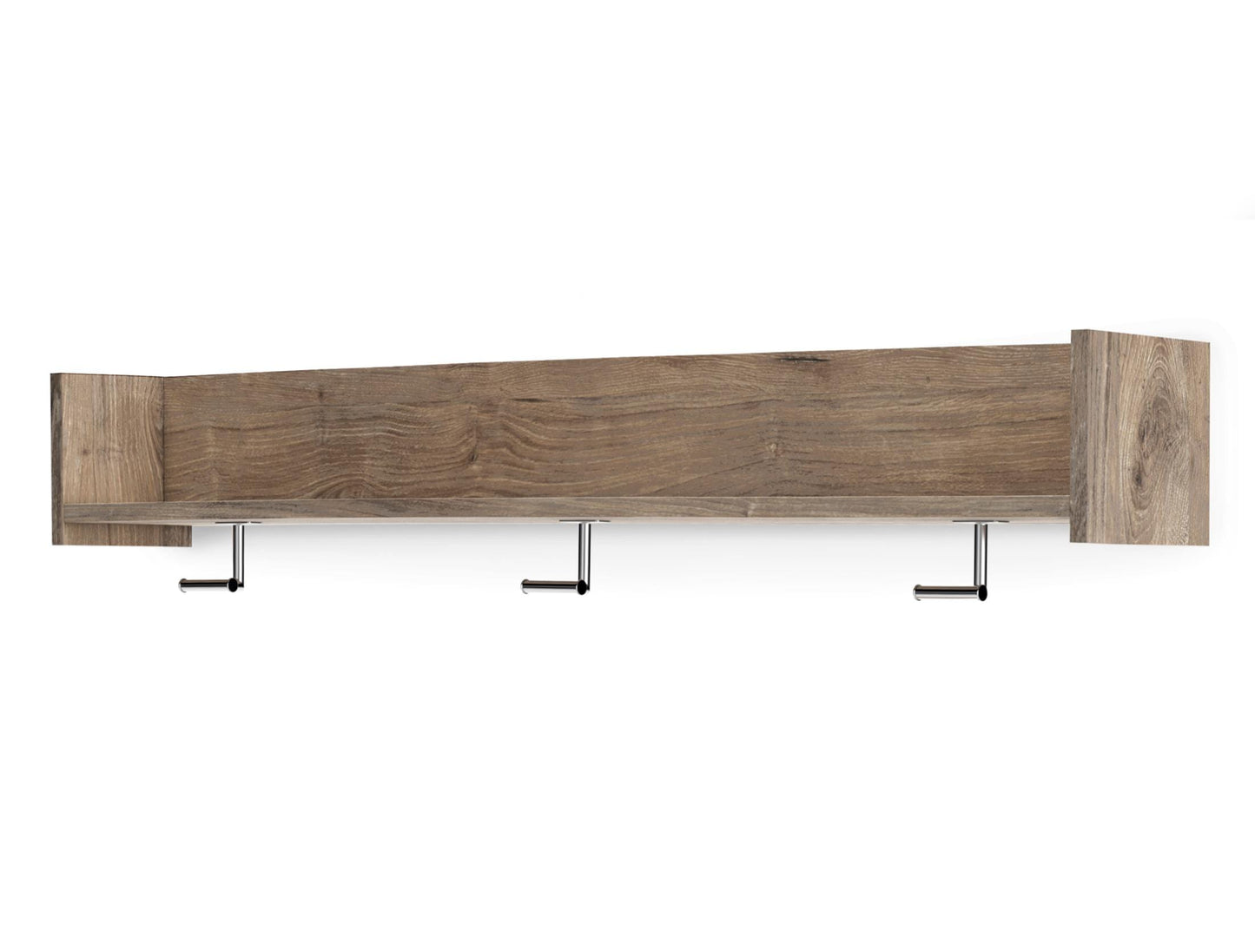 Oliah Wall Mounted Coat Rack with Shelf and 3 Hooks