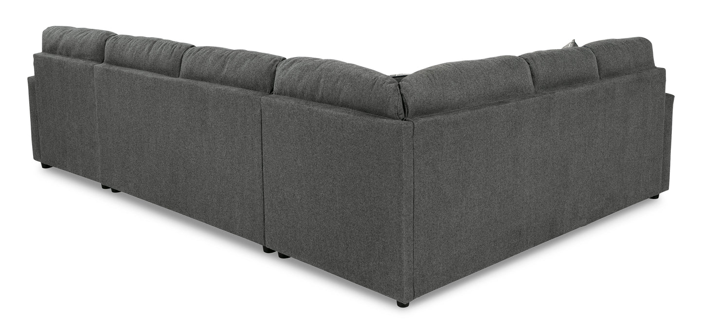 Edenfield 3-Piece Charcoal Sectional with Chaise