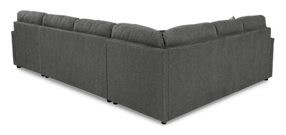 Edenfield 3-Piece Charcoal Sectional with Chaise