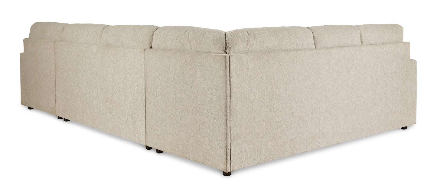 Edenfield 3-Piece Linen Sectional with Chaise