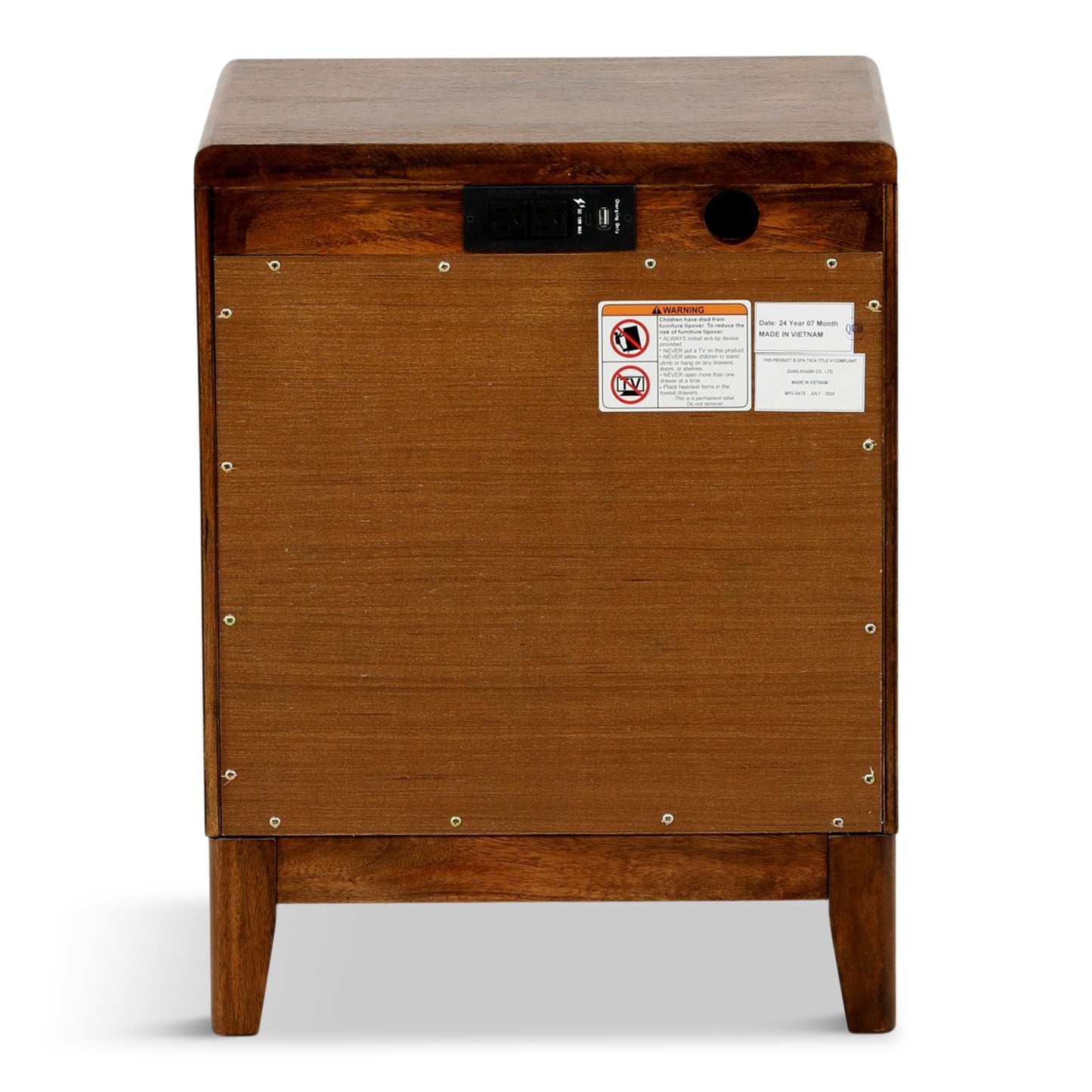 Davi 3-Drawer Nightstand