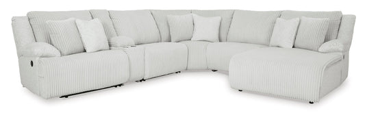 Top Tier Right Facing 6-Piece Reclining Sectional with Chaise