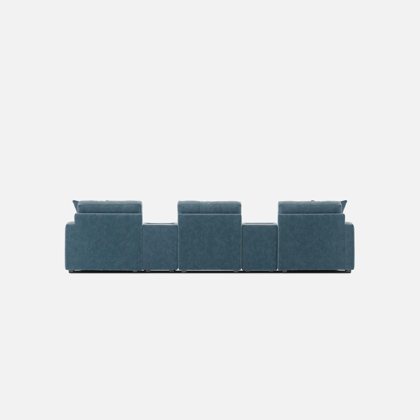 Modular One 5-Piece Theater Sectional with E-Console - Teal