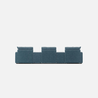 Modular One 5-Piece Theater Sectional with E-Console - Teal