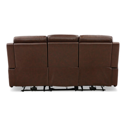 Adrian Leather Power Sofa with Drop Down Table