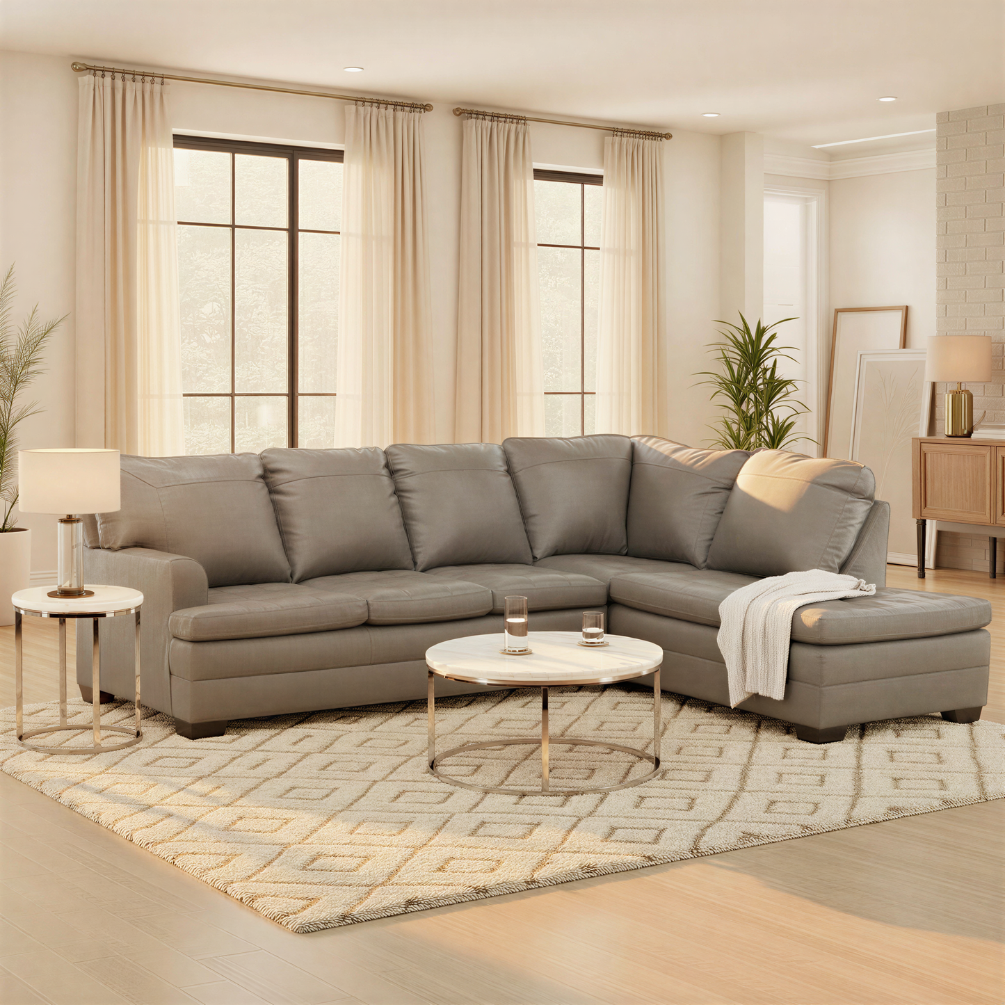 Callahan 2-Piece Leather Sectional