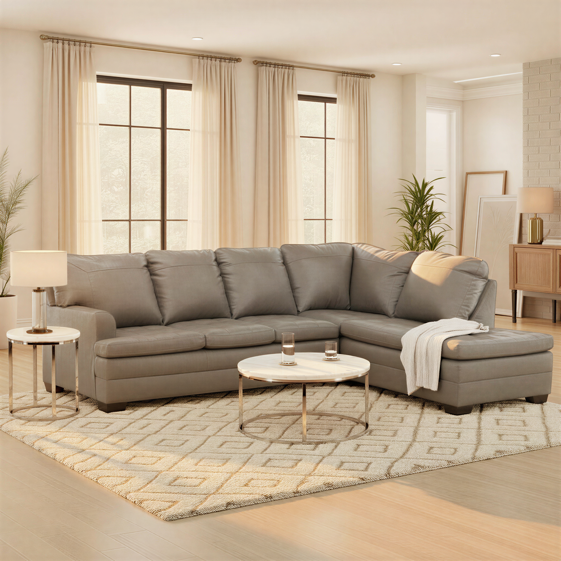 Callahan 2-Piece Leather Sectional