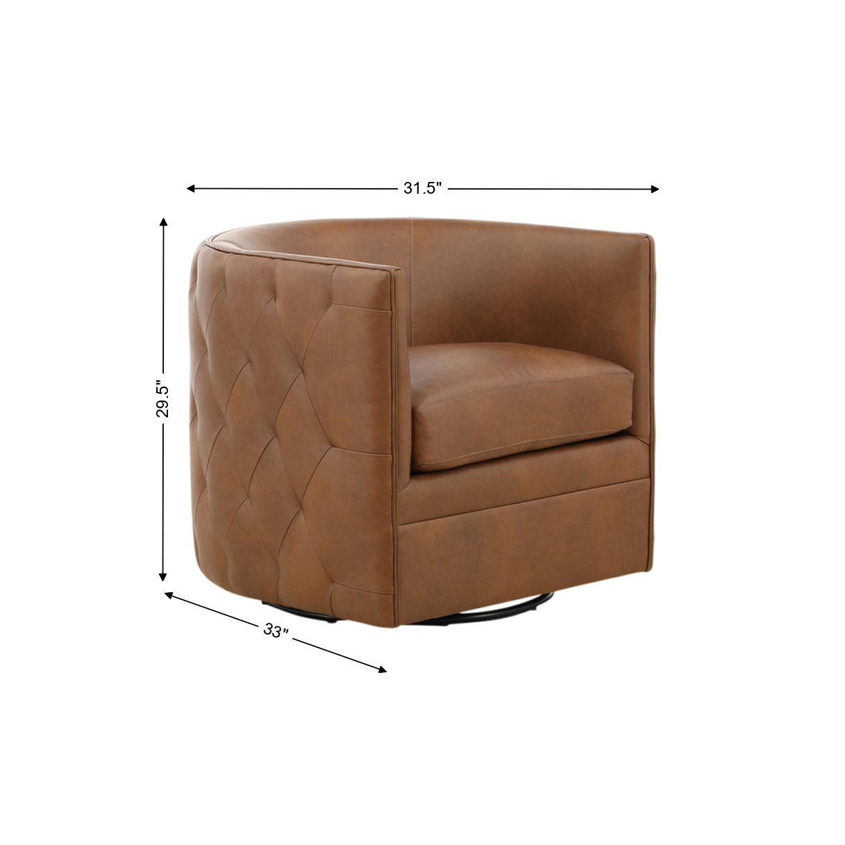 Palazzo Leather Swivel Chair