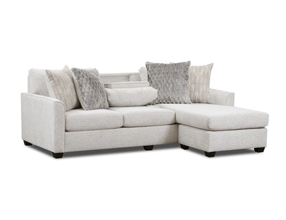 Forte Sofa Chaise with Drop-Down Table Cream