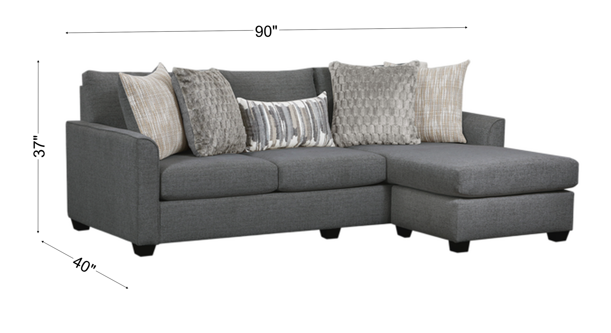 Forte Sofa Chaise with Drop-Down Table