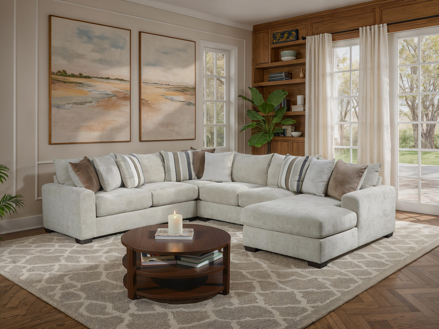 Jacqueline 3-Piece Sectional Chaise